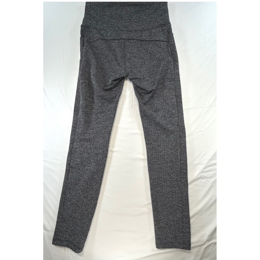Athleta Dark Academia Herringbone Split Hem Leggings Small Tall Gray ST 353504 - Picture 11 of 11